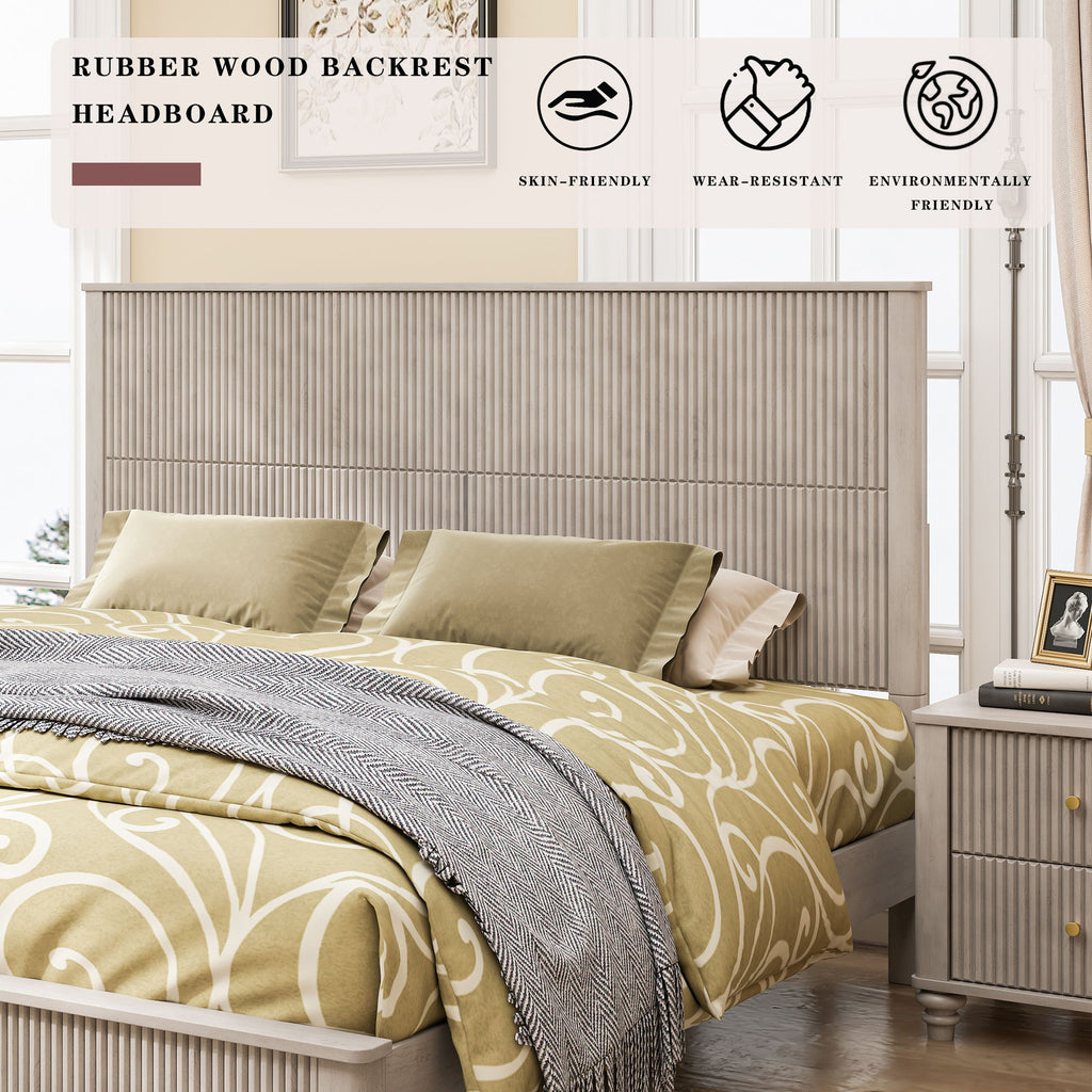 Platform Bed Frame With Tall Headboard