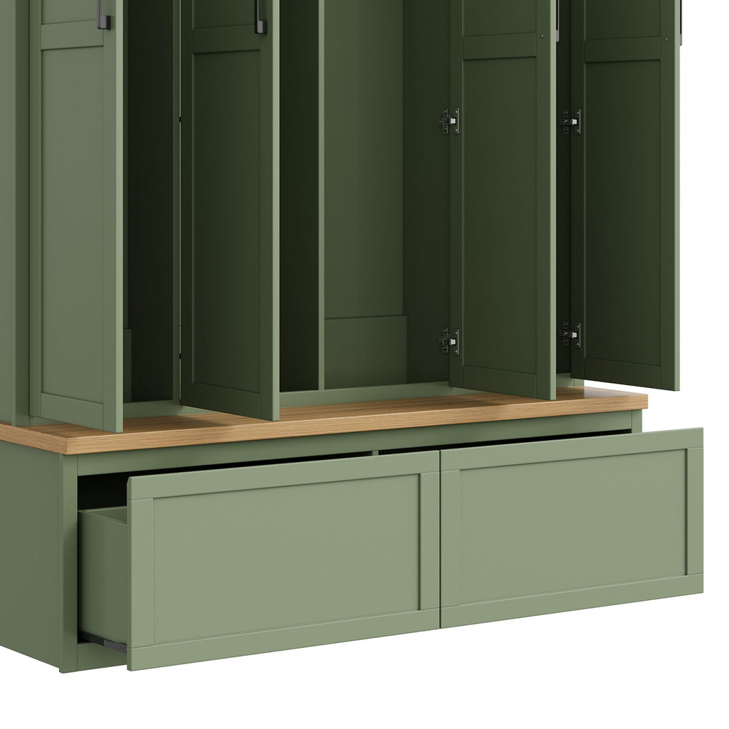 Hall Tree With 4 Hidden Cabinets