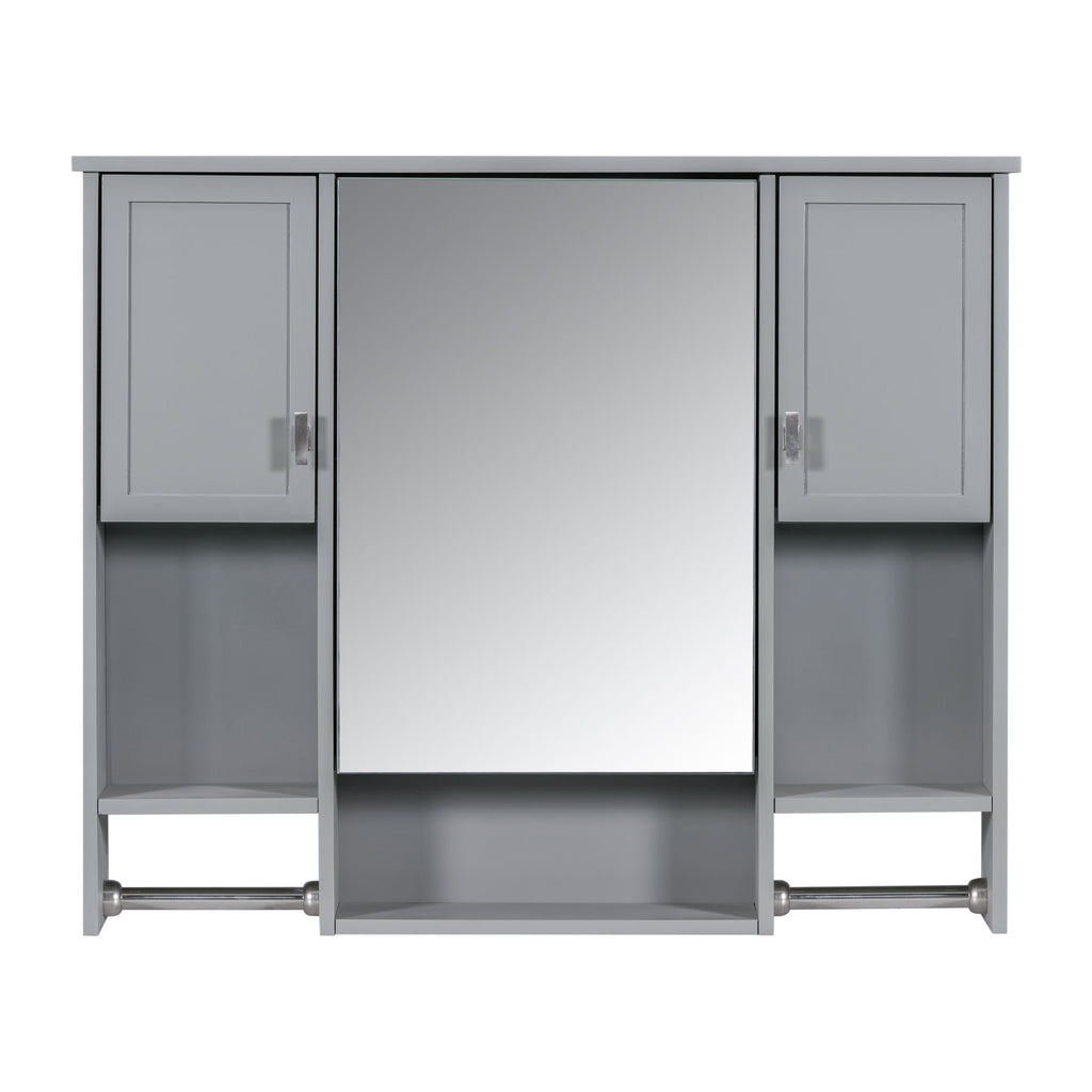 Wall Mounted Bathroom Storage Cabinet With Mirror, Medicine Cabinet With Towel Bar