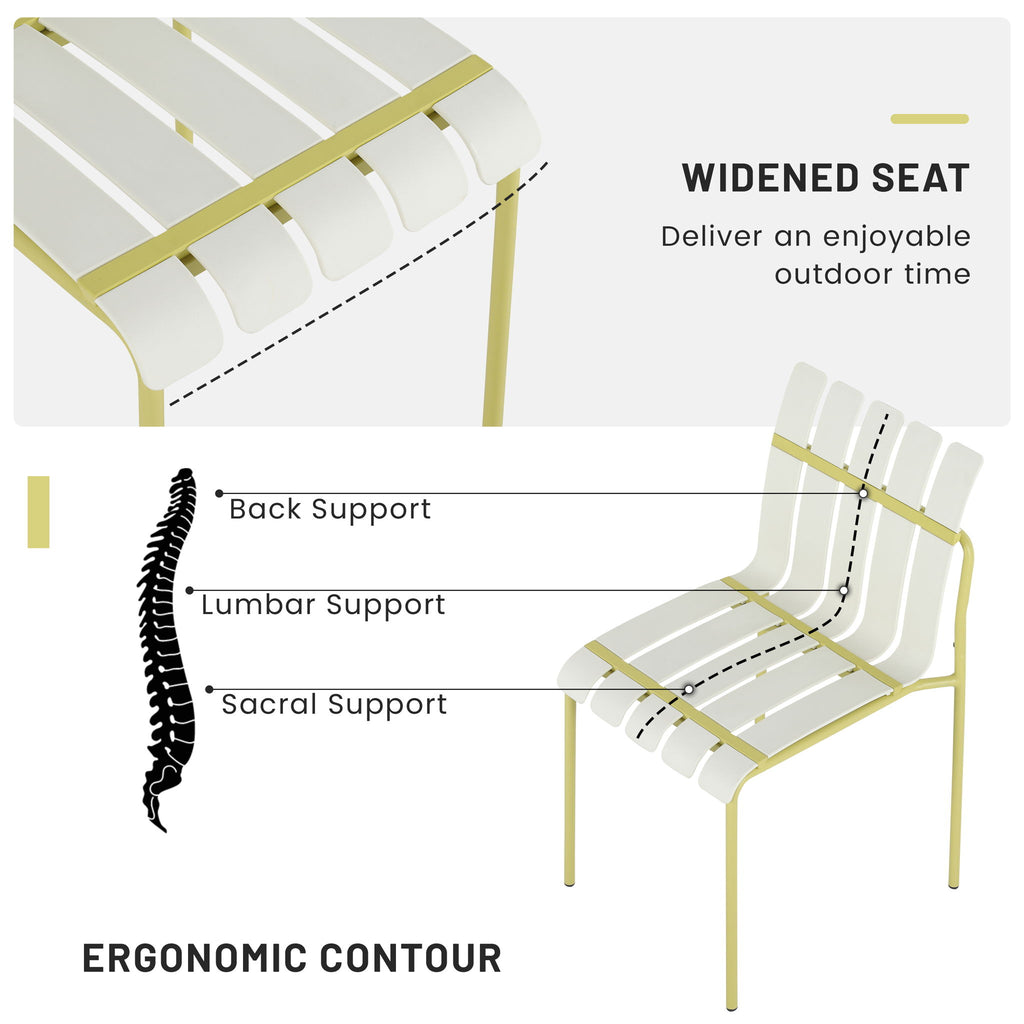 4 Piece Set Of Modern Color Block Designed Single Chairs With Folding Square Table