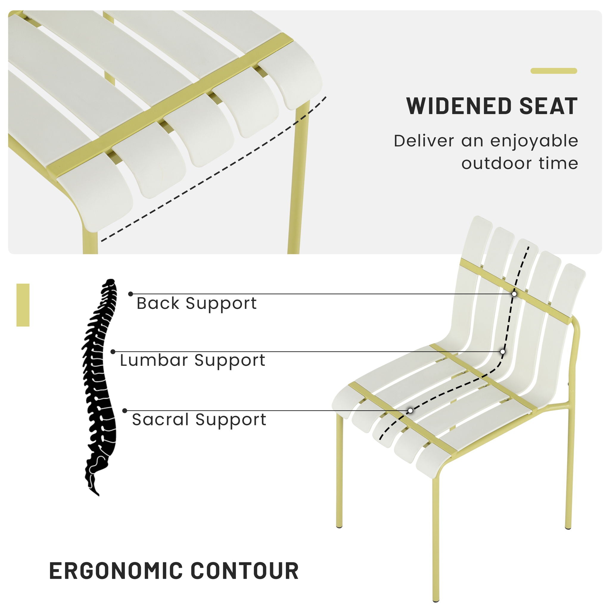 4 Piece Set Of Modern Color Block Designed Single Chairs With Folding Square Table