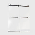 Frameless Double Sliding Soft-Close Shower Door, 3 / 8" (10Mm) Thick SGCC Tempered Glass Door, Matte