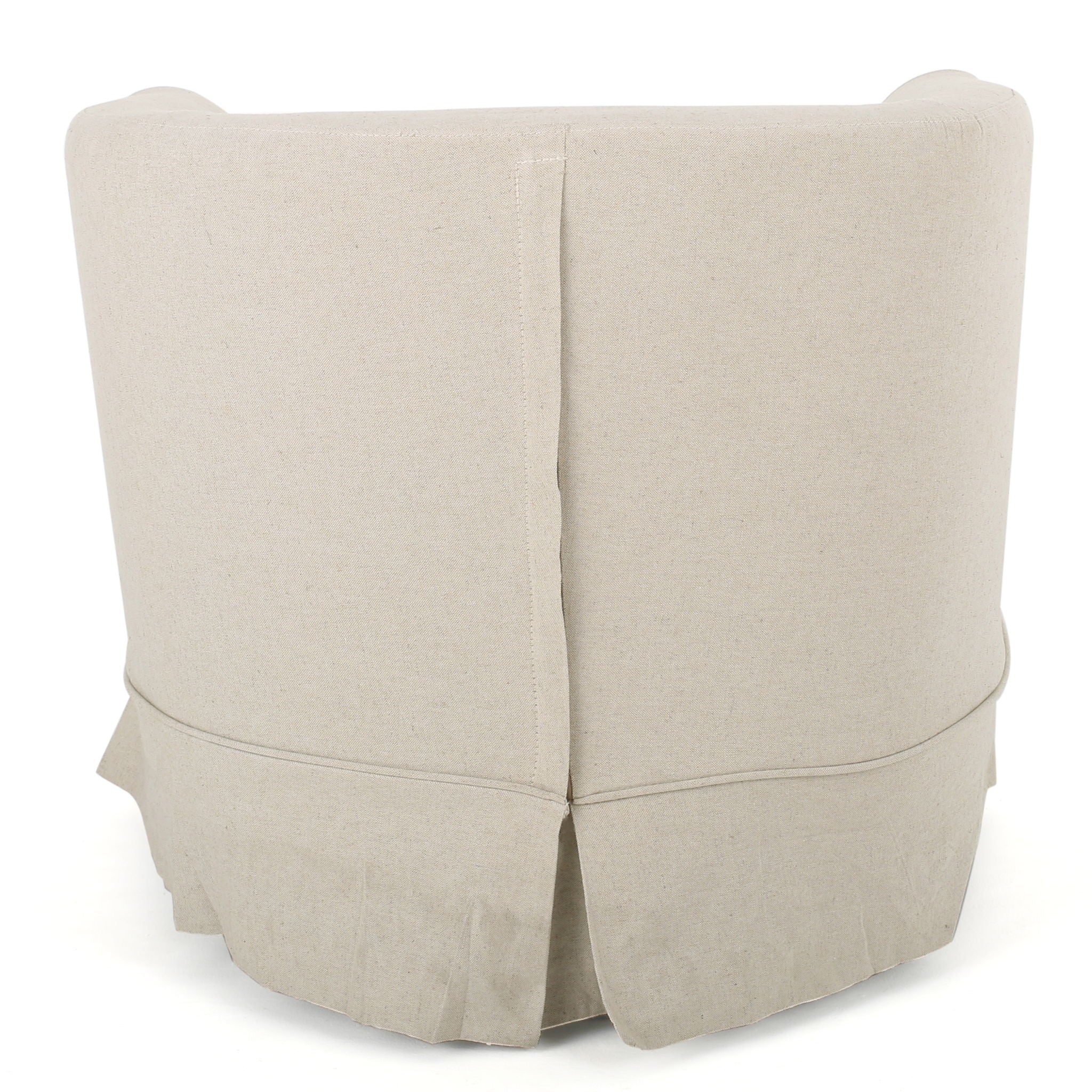 Glitter - Upholstered Swivel Chair With Loose Cover And Curved Back