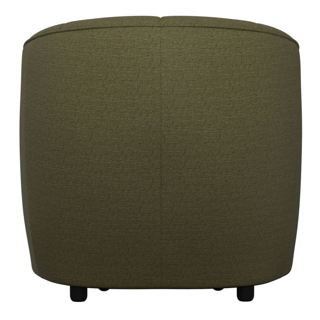 Barrel Chair With Nesting Ottoman - Forest Green
