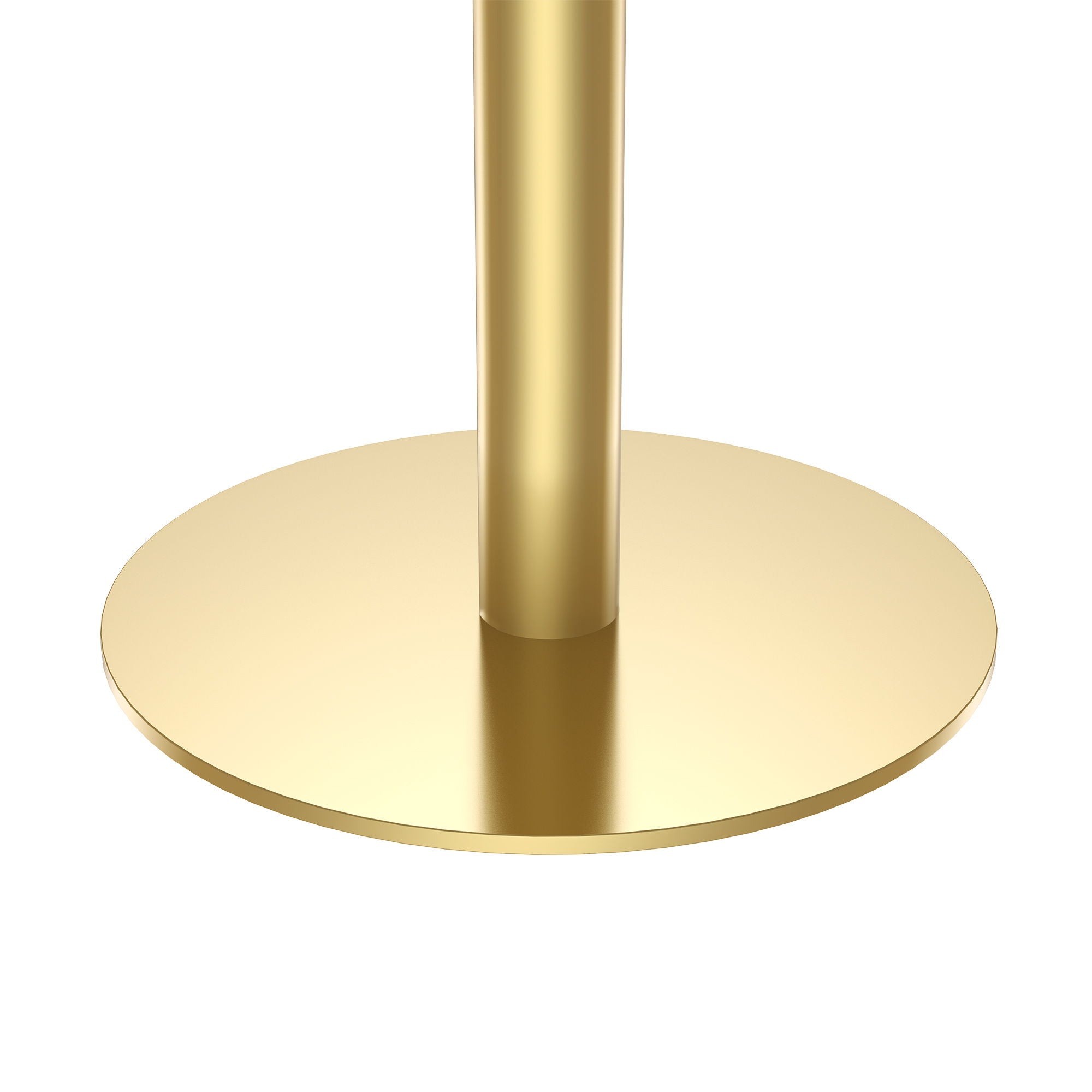 Round Bistro Table - Gold / White