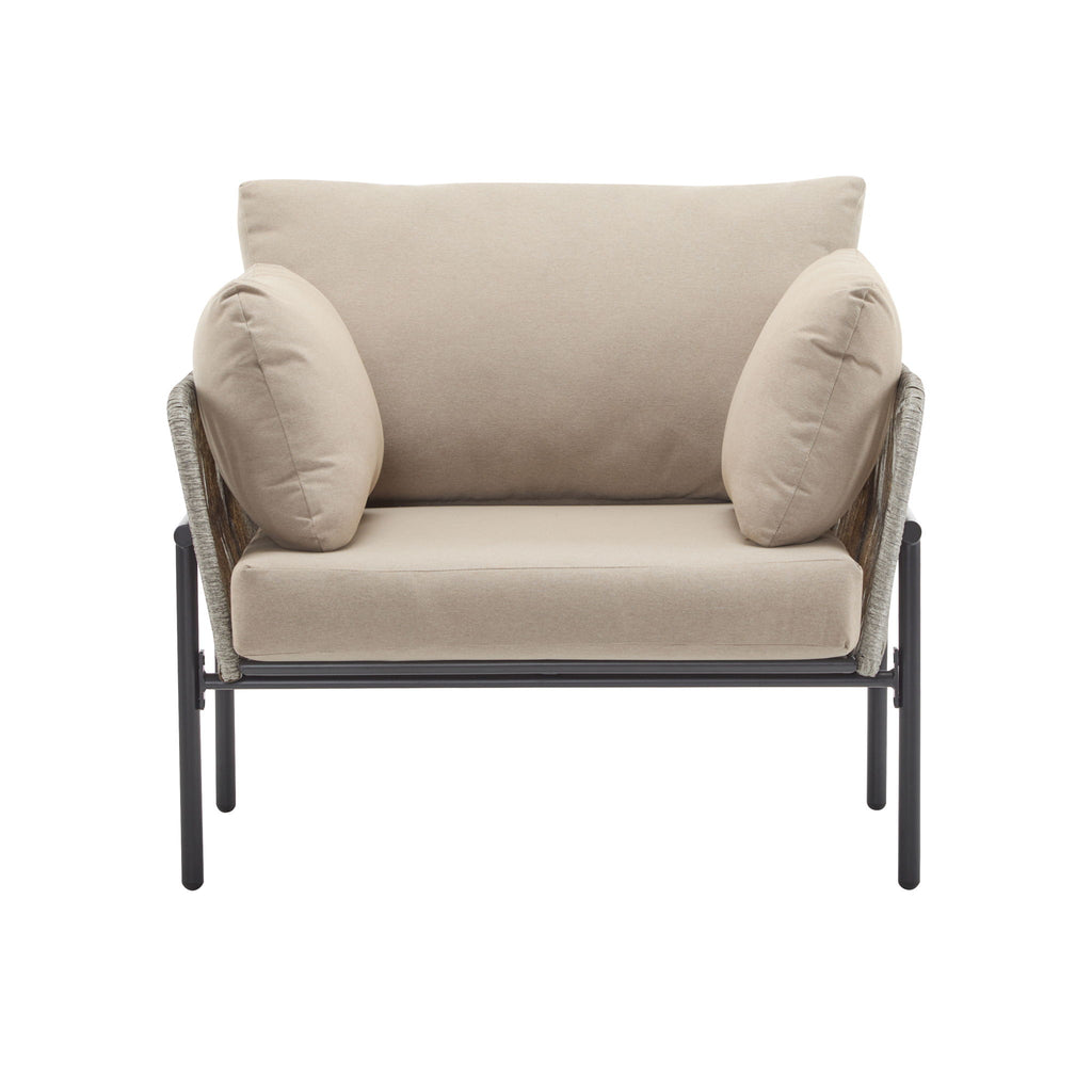 Rope Lounge Chair With Cushions For Modern Spaces
