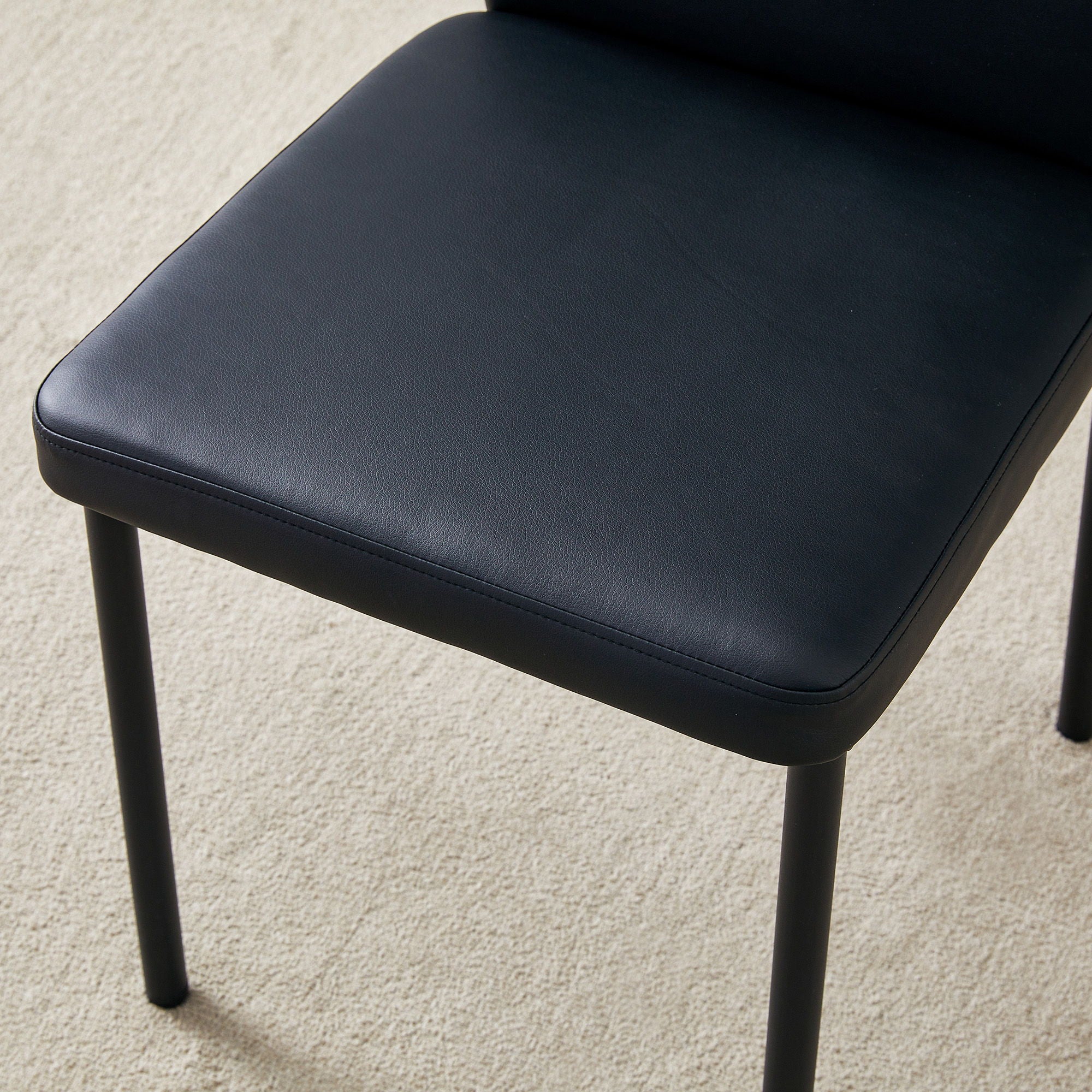 Ergonomic Simple Chair With Metal Leg