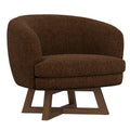 Swivel Accent Chair With Sculptural Base