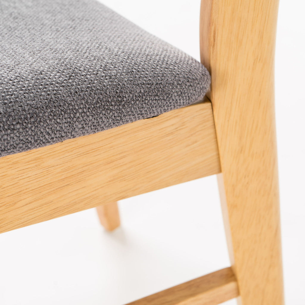 Mid Century Modern Dining Chair With Upholstered Seat And Wood Frame