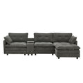 Oversized Modular Sectional Sofa With Multi Functional Console