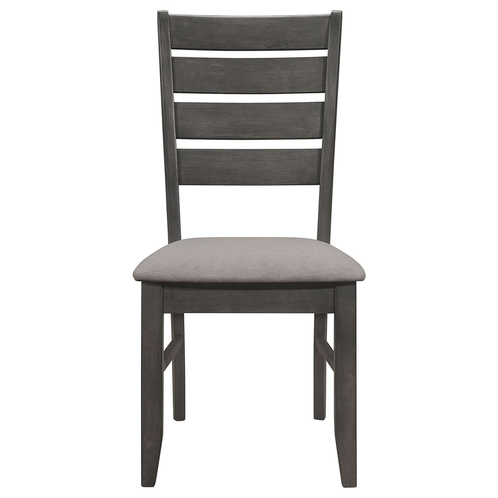 Padded Seat Side Chairs With Tapered Slats (Set of 2)