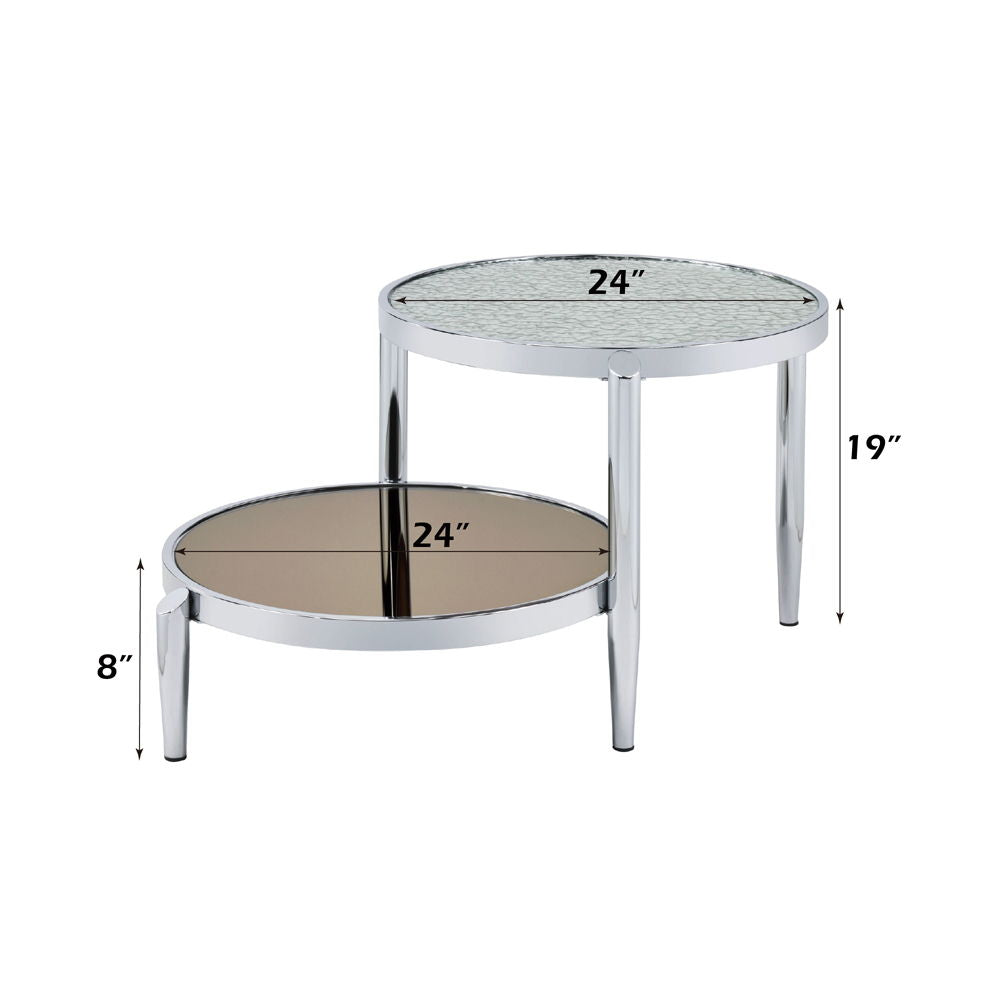 Abbe - Coffee Table - Glass & Chrome