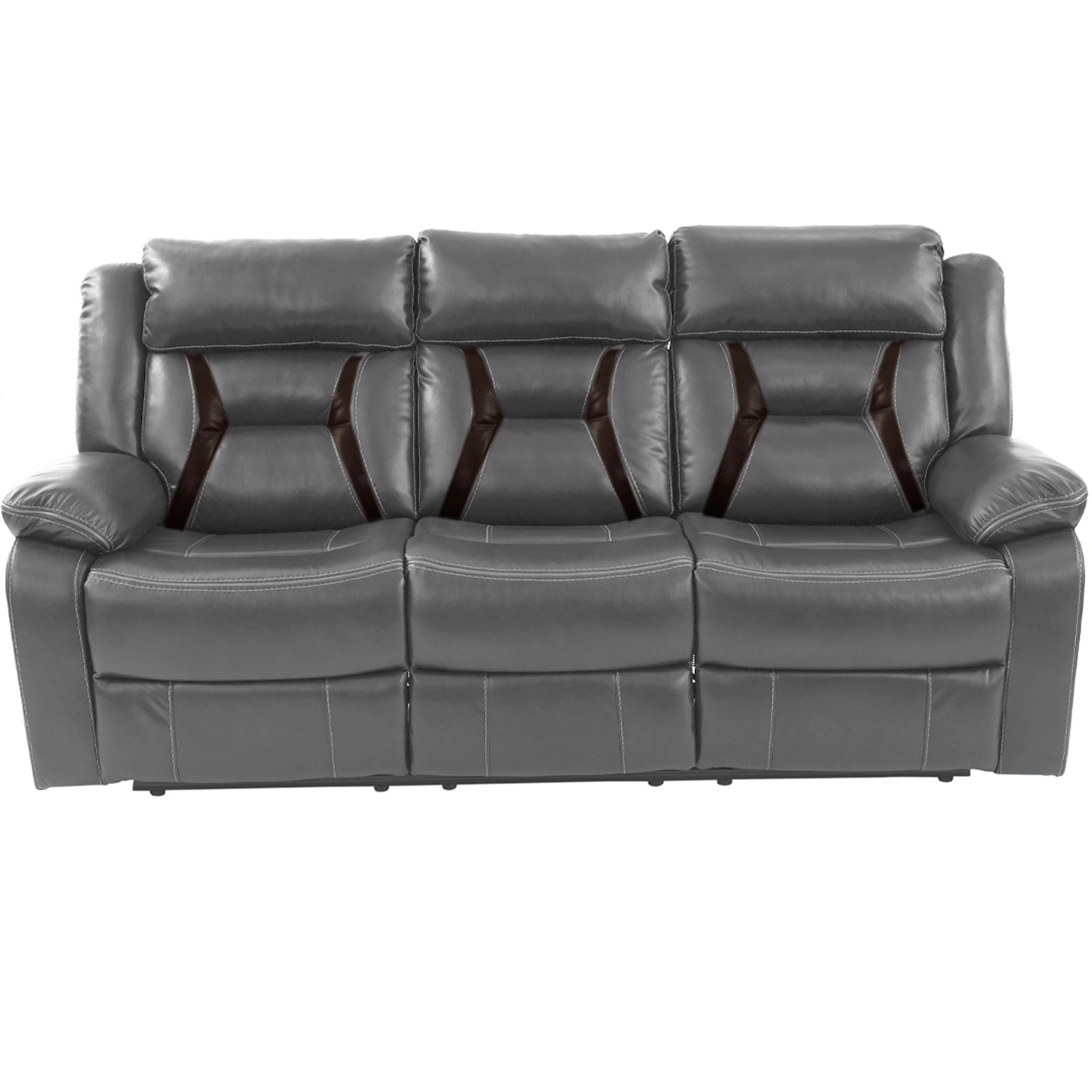 Living Room Set With Pillow Armrest And Tufted Backrest