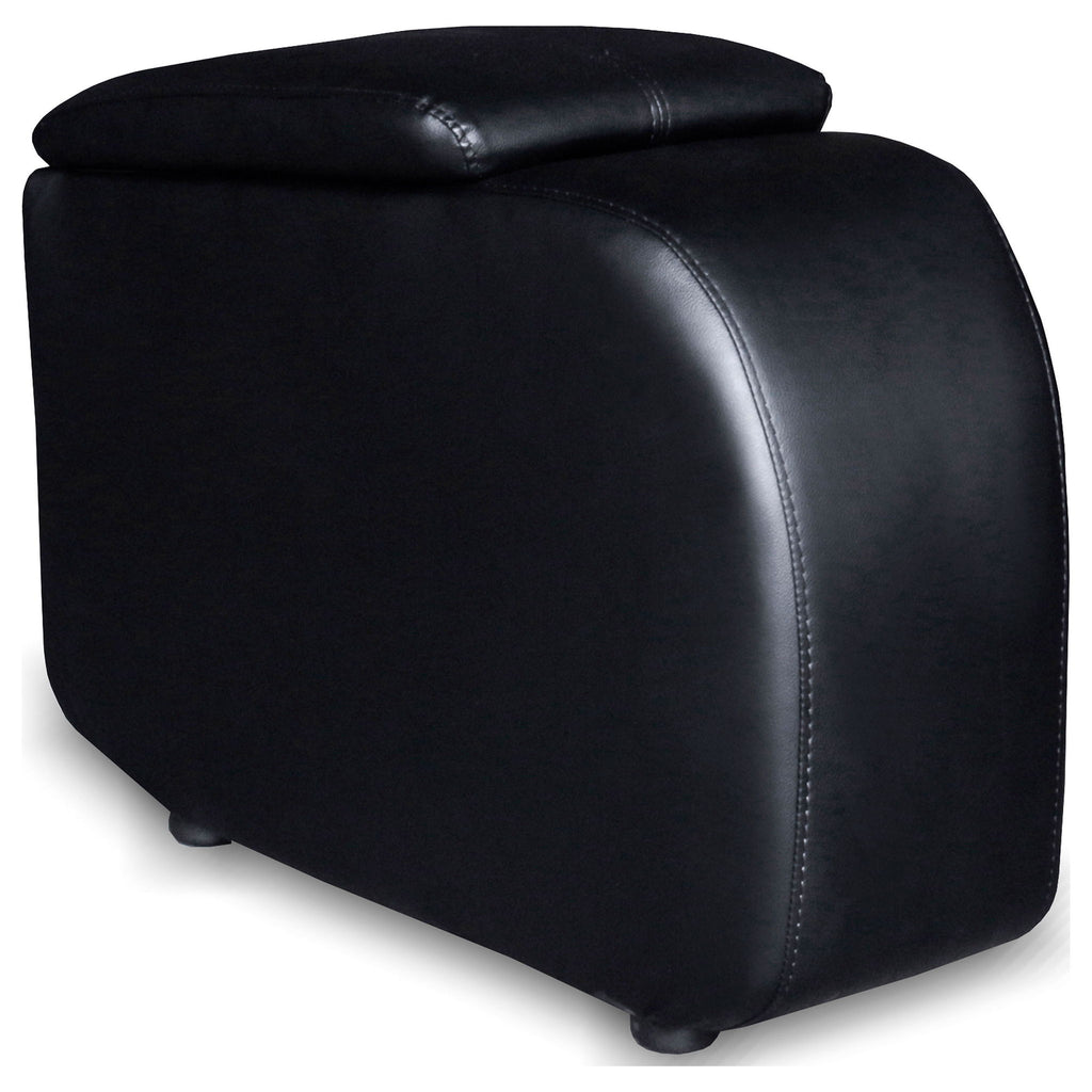 Greenfield - 4 Seater Home Theater With Wedge Console Recliners With Built In Storage And Cup Holders - Black