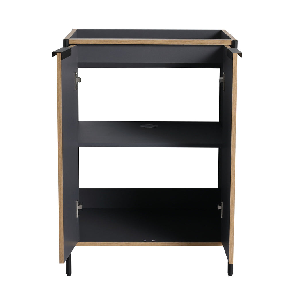 Contemporary Freestanding Bathroom Vanity With Adjustable Shelves