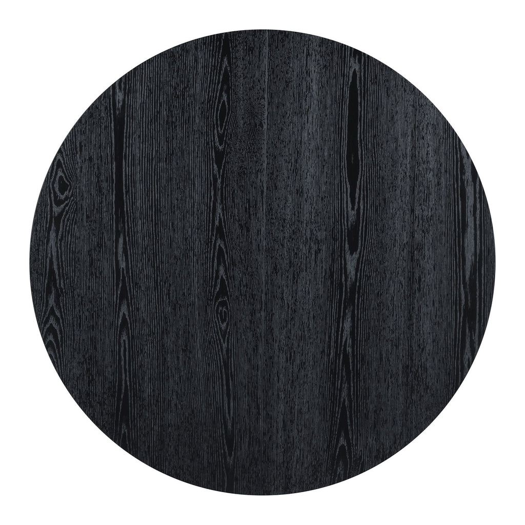 5 Piece Dining Set Extendable Round Table And 4 Chairs - Black / Oak