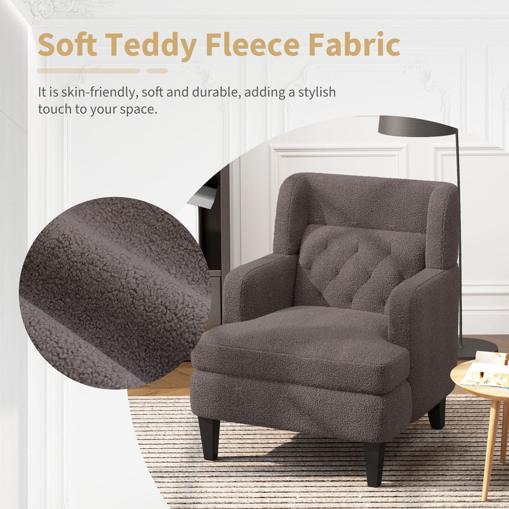 Upholstered Accent Chair Tufted Armchair For Living Room And Bedroom