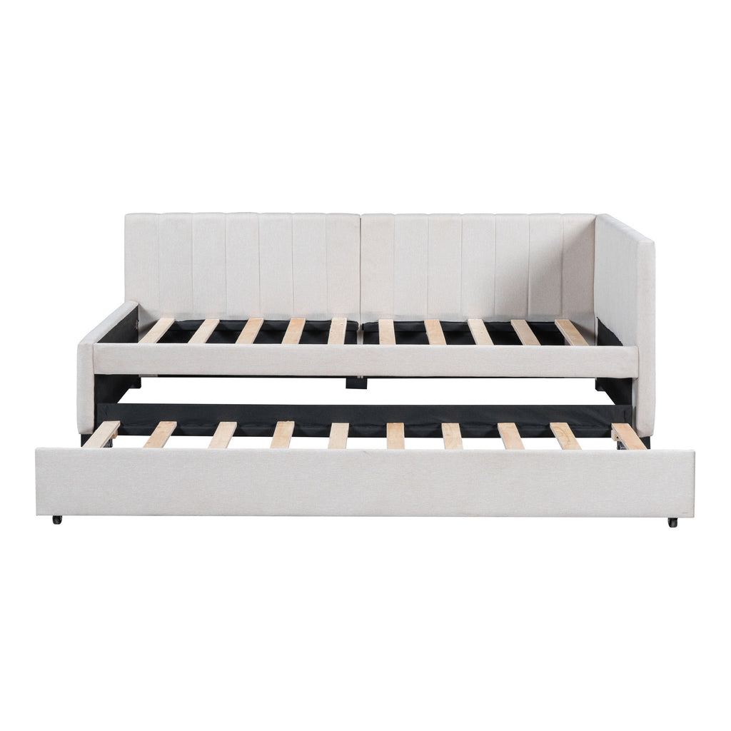 Upholstered Daybed, Sofa Bed Frame, No Box Spring Needed