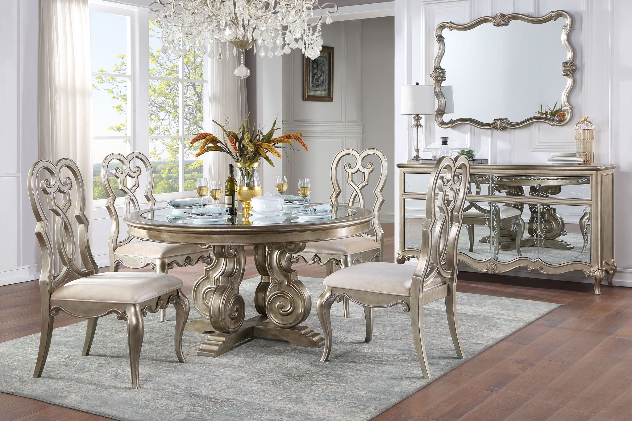 Esteban - Side Chair (Set of 2) - Champagne