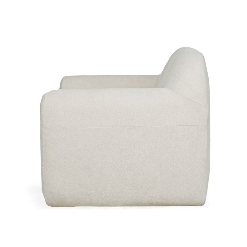 Harmonara - Boucle Upholstered Club Chair With Blind Tufting