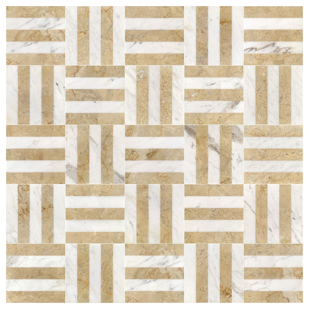 Elegant Waterjet Polished Marble Tile For Floor And Wall