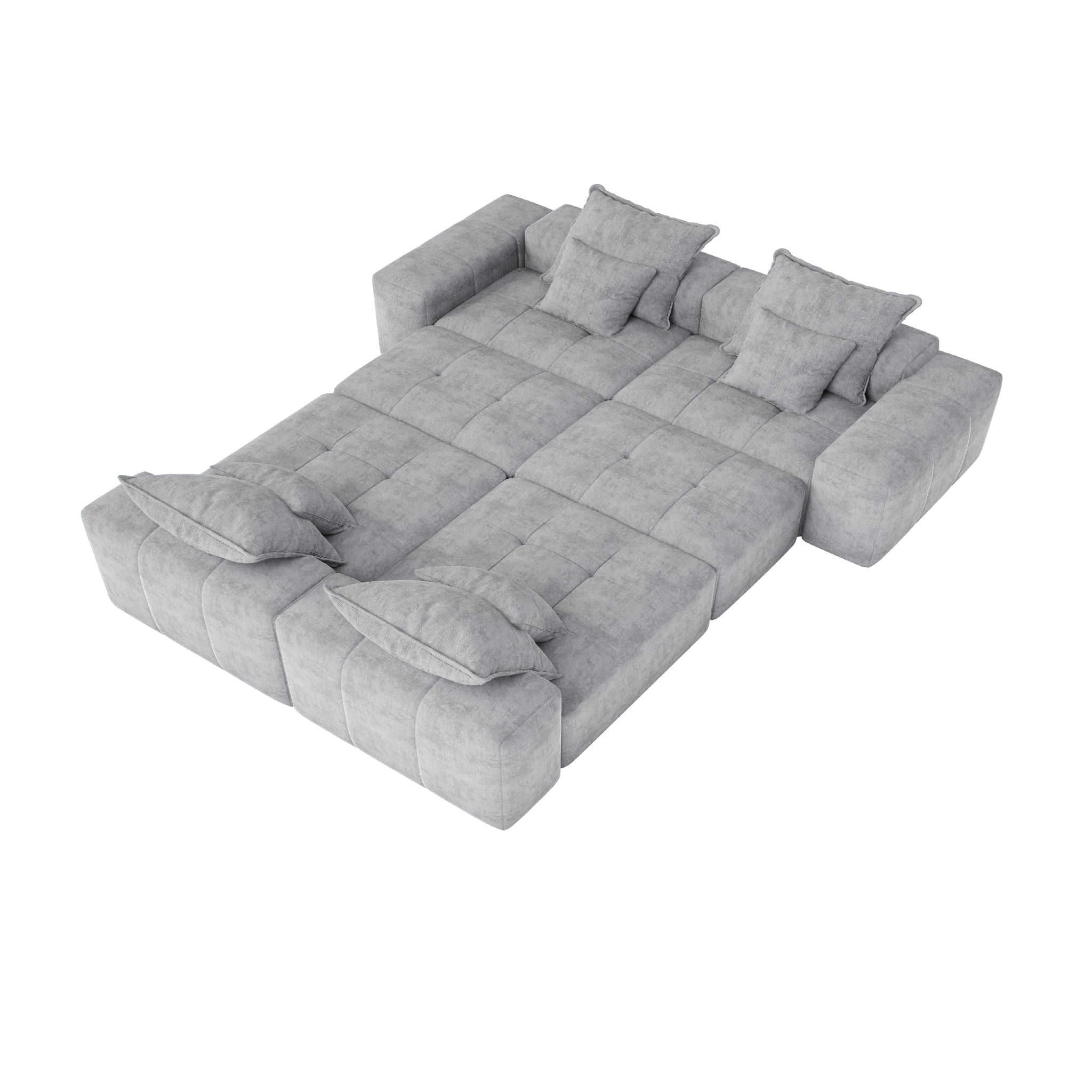 Modern Oversized, Modular Sectional Sofa With Pillows