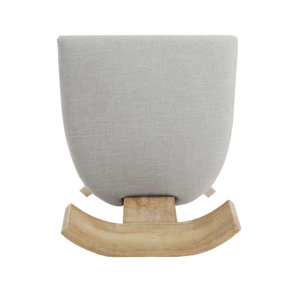 Contemporary Fabric Upholstered Side Dining Chairs Set With Curved Back