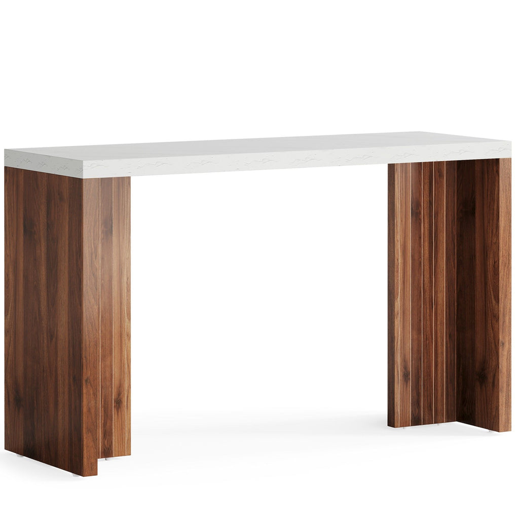 Home Bar Height Table For Kitchen - Brown / White
