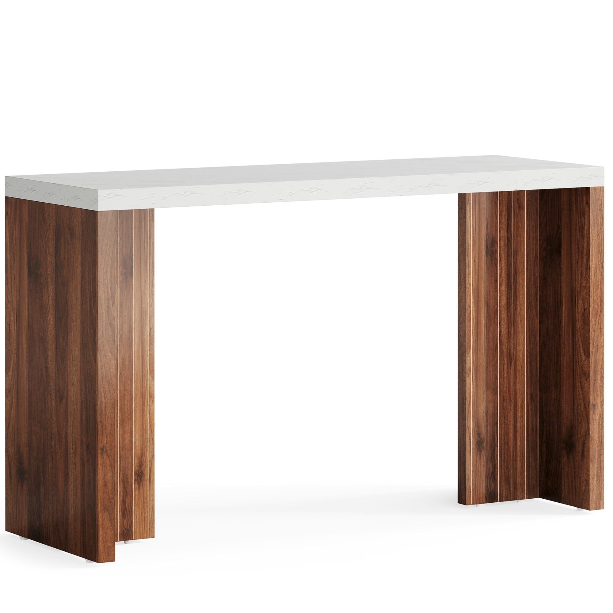 Home Bar Height Table For Kitchen - Brown / White