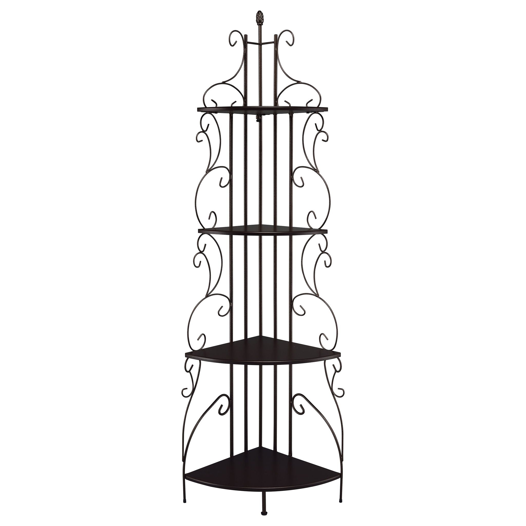 4 Shelf Corner Bookcase - Cappuccino