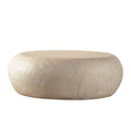 Round Coffee Table With Smooth Texture For Living Room - Light Beige