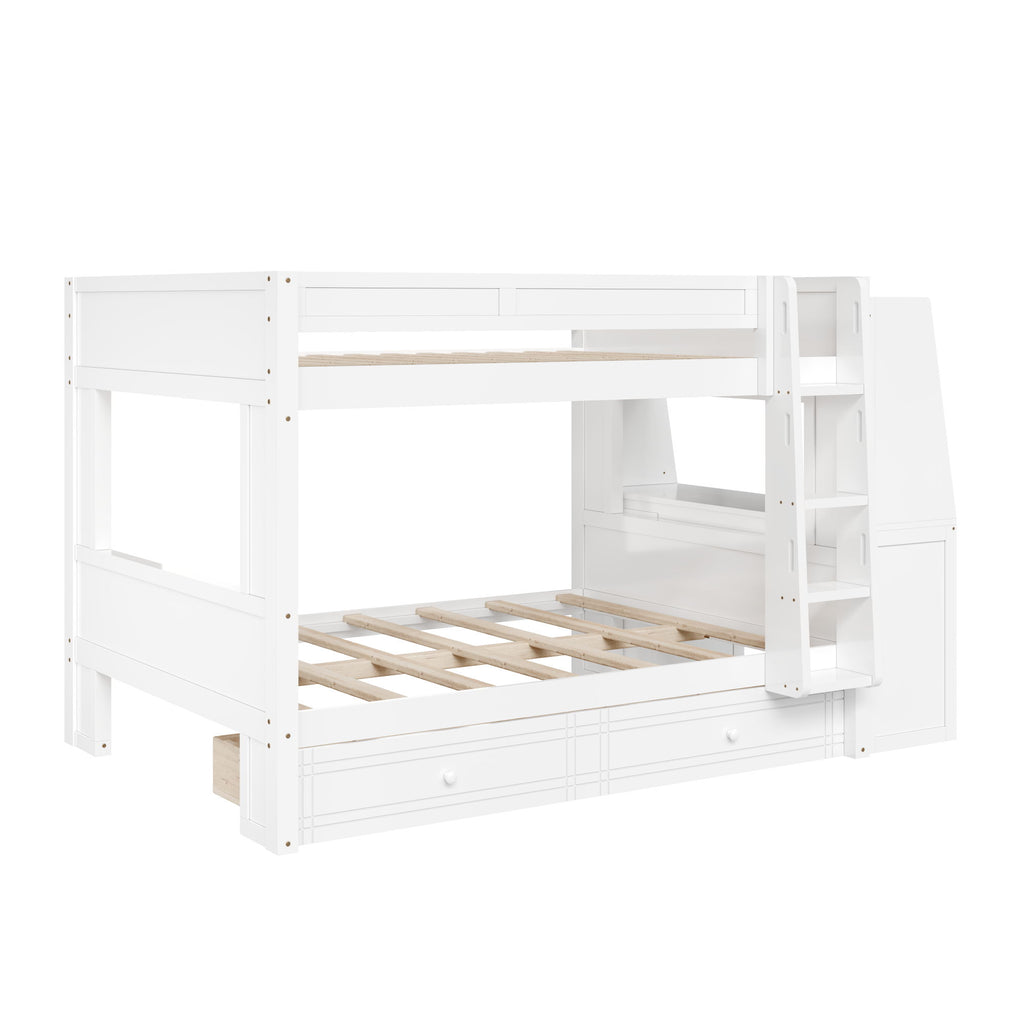 Multifunctional Bunk Bed With Desk, Bookshelves