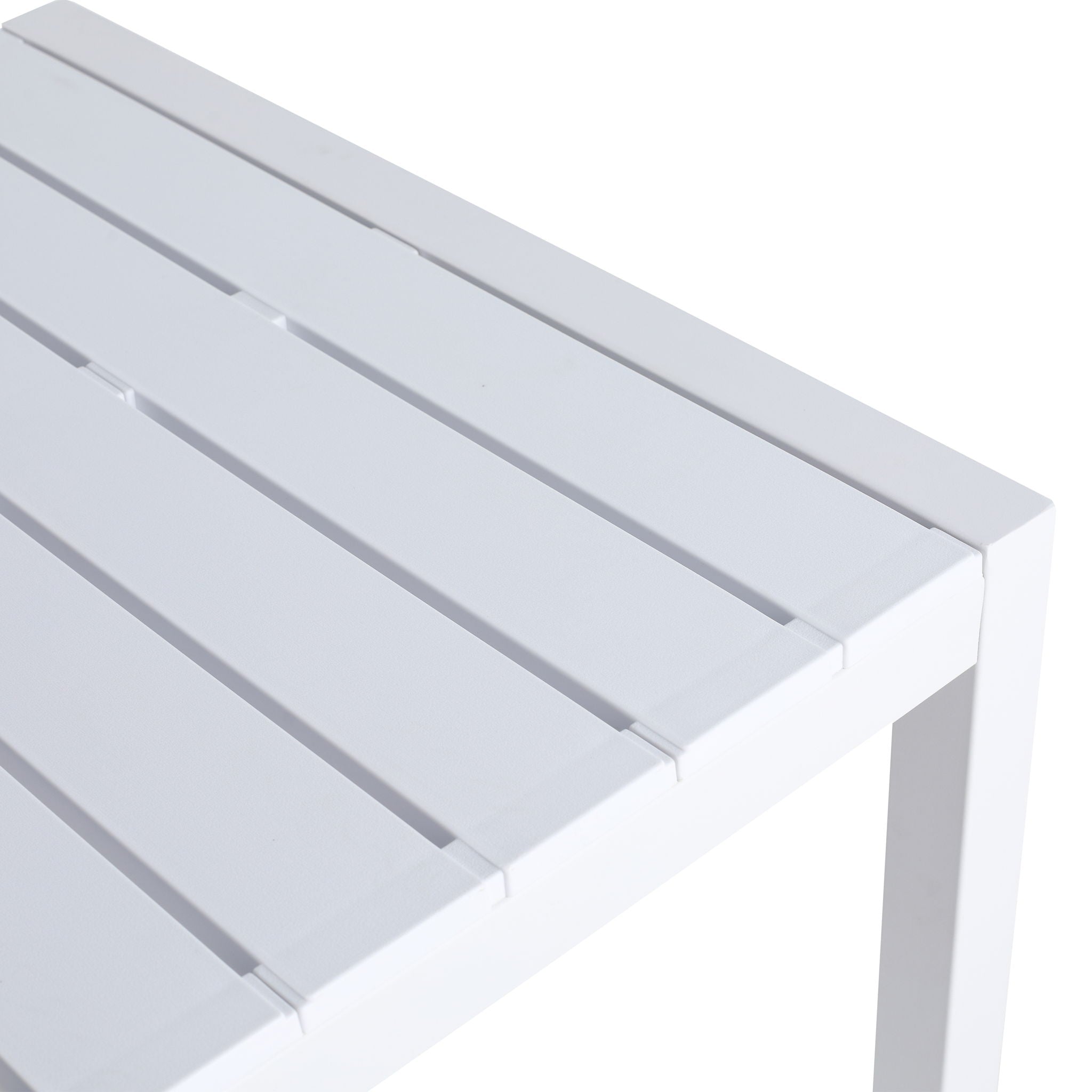 Modern Long Table, UV Resistant And Rust Proof - Snow White