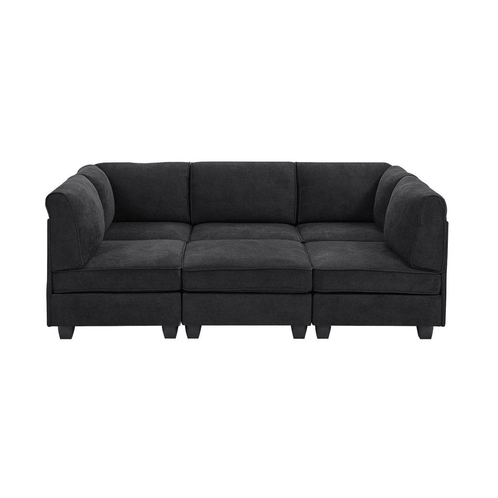 Upholstered Modular Sectional - Black