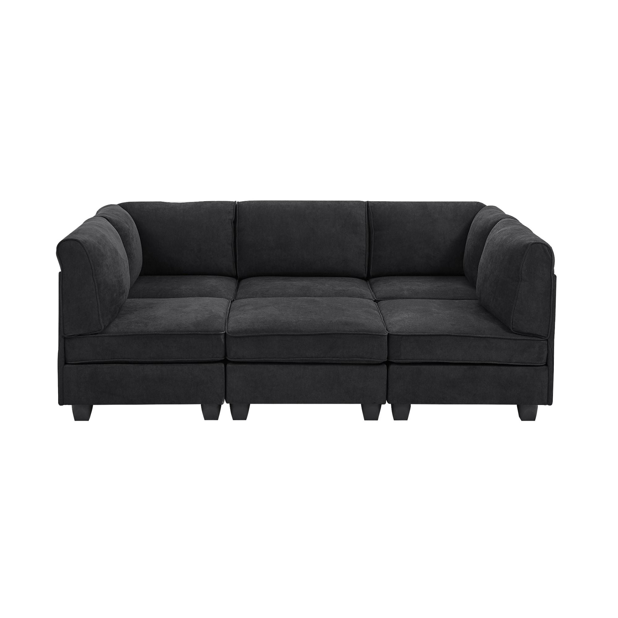 Upholstered Modular Sectional - Black
