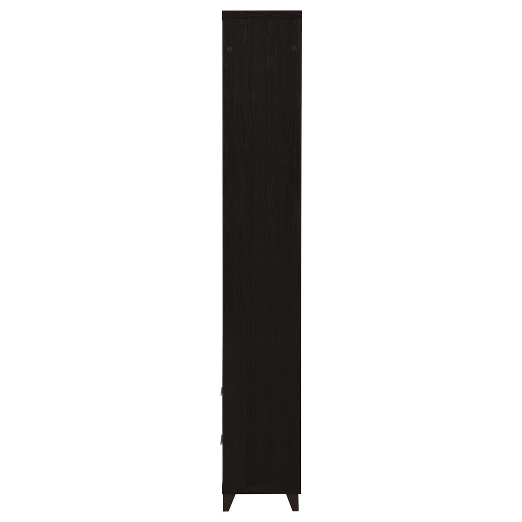 Media Tower With And Drawer With Adjustable Shelves Handles - Brown
