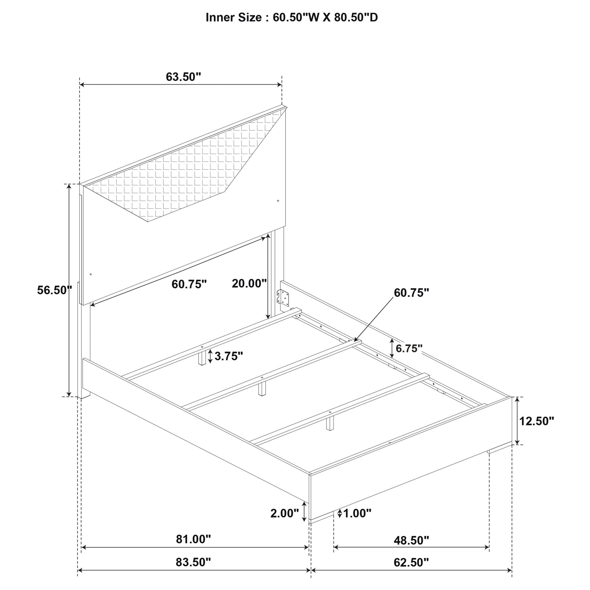 Pierce - Panel Bed LED Headboard