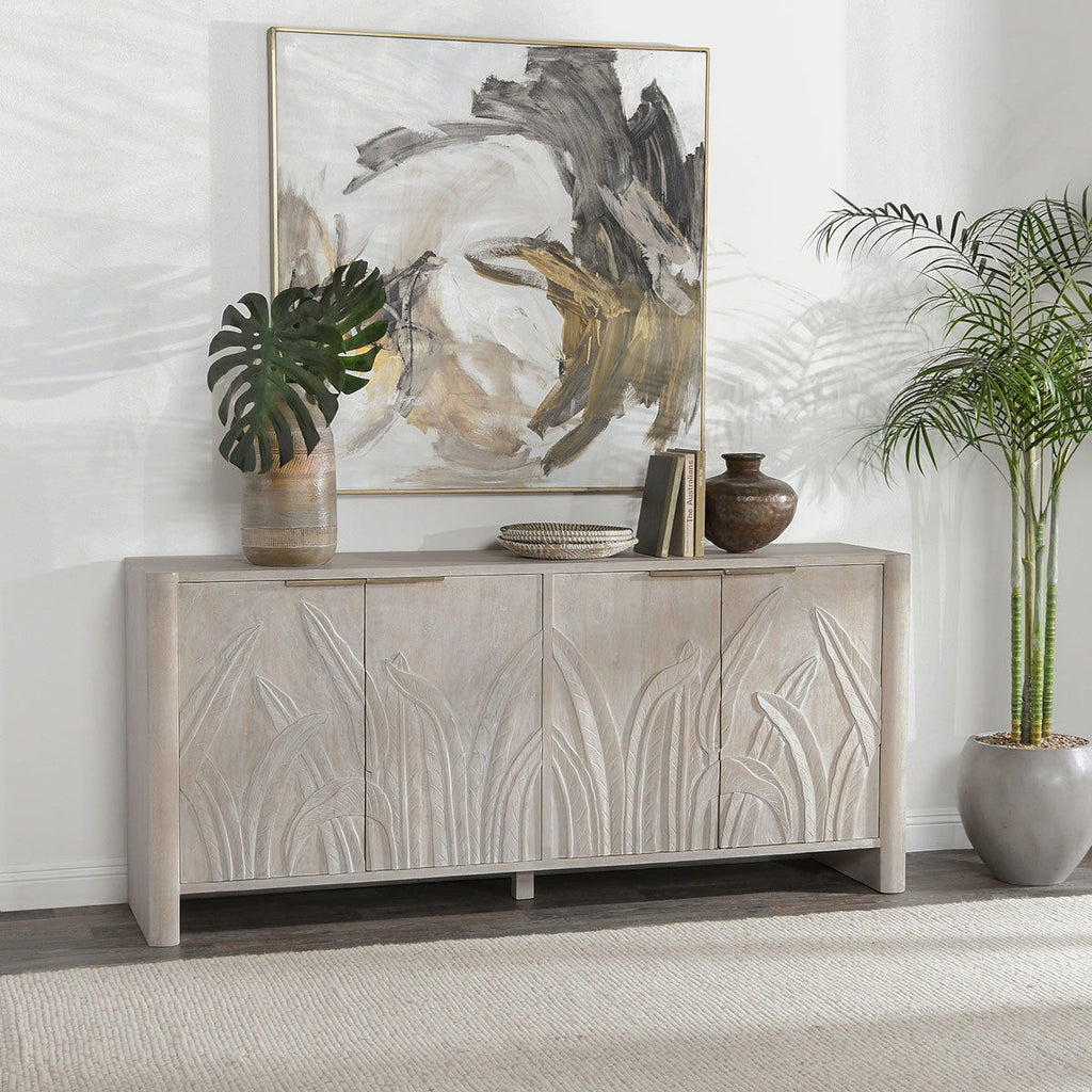 Ledro - Wood 4 Door Buffet