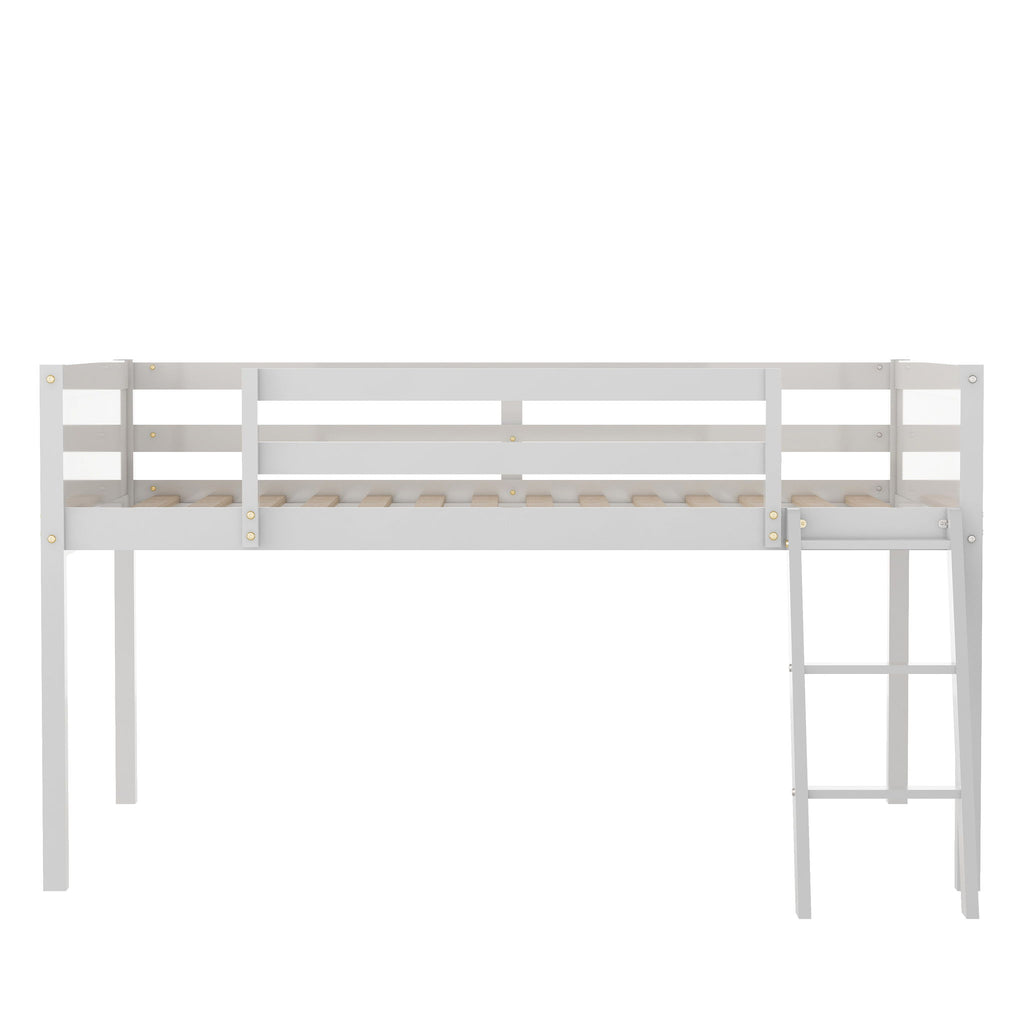 Low Loft Bed With Adjustable Ladder