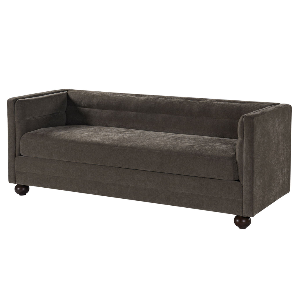 3 Seater Sofa Upholstery With Square Arms, Living Room Couch