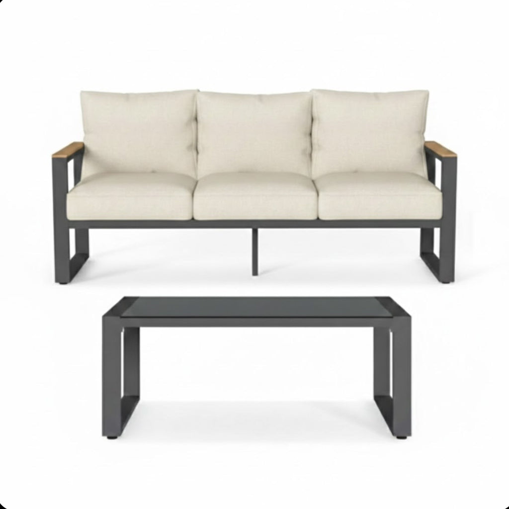Modern Outdoor Sofa Set With Coffee Table