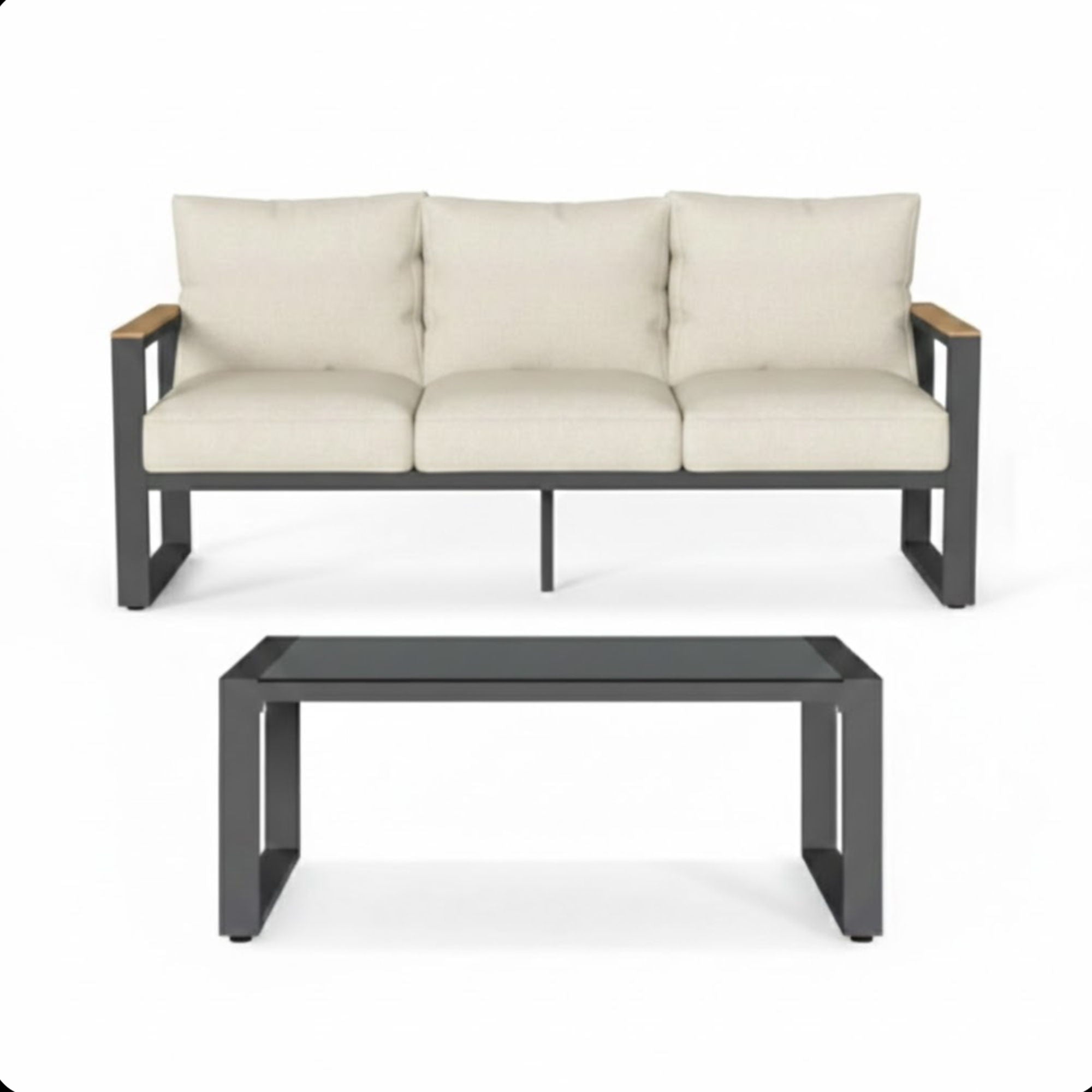 Modern Outdoor Sofa Set With Coffee Table