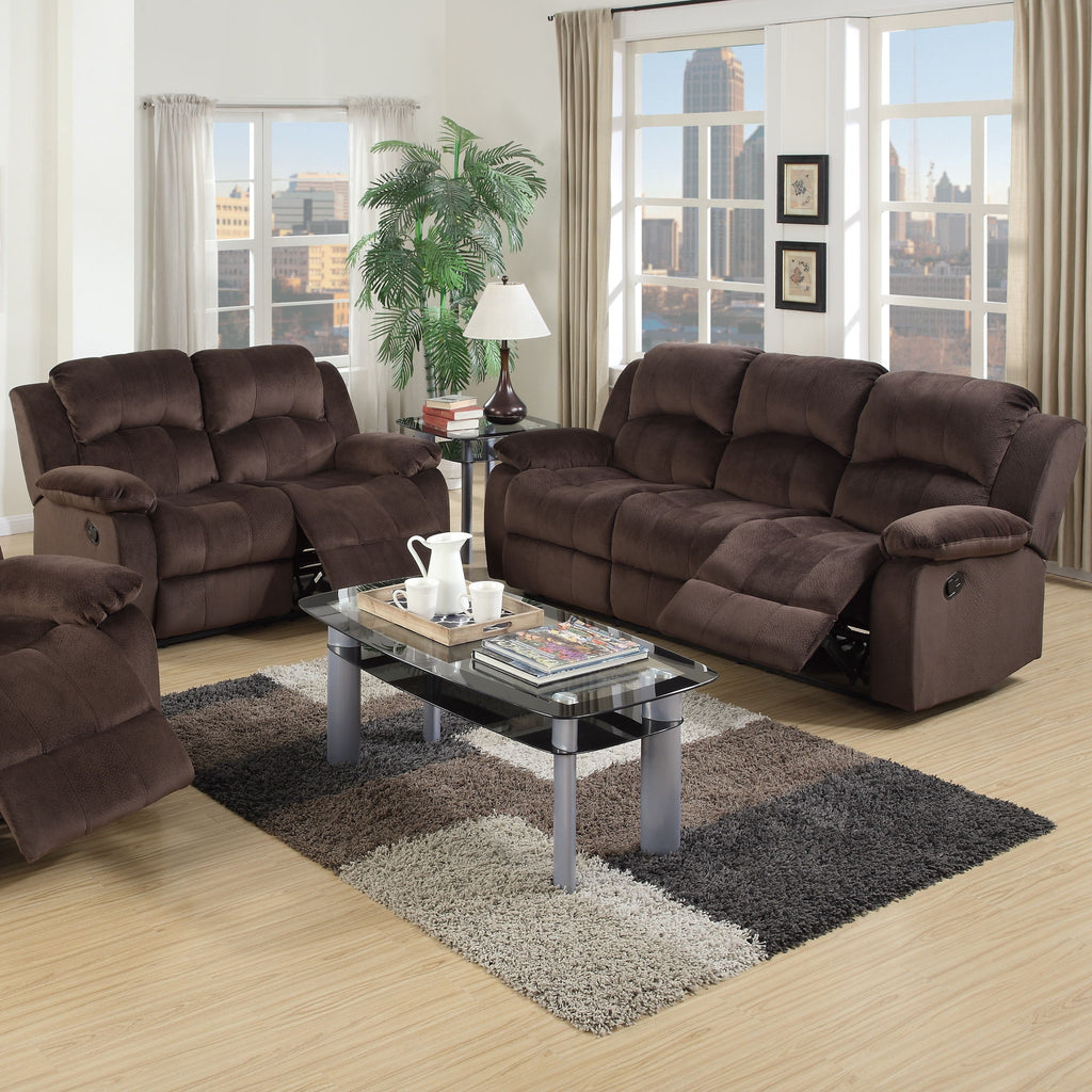 Modern Style Living Room Set With Reclining