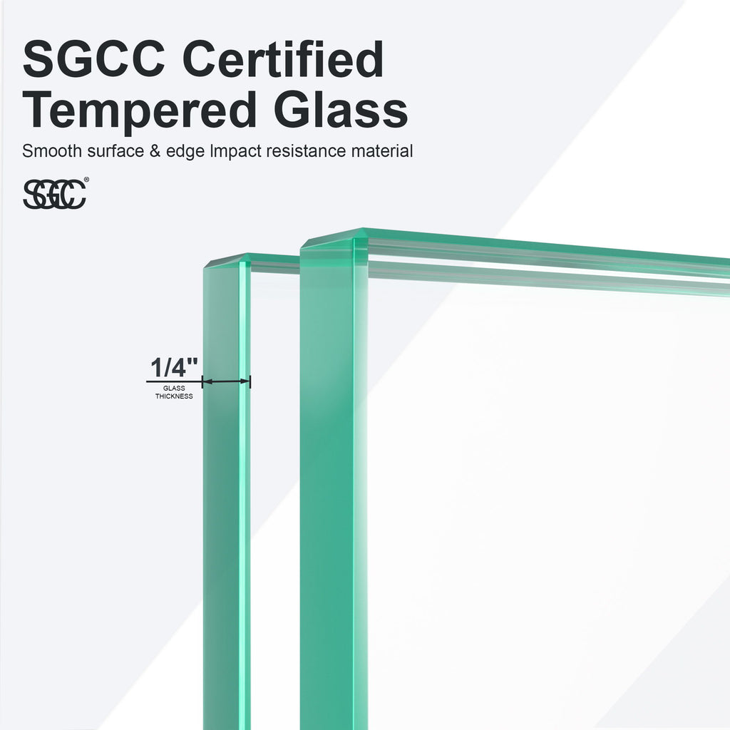 Semi Frameless Circular Pivot Shower Door With 1 / 4" Sgcc Tempered Glass