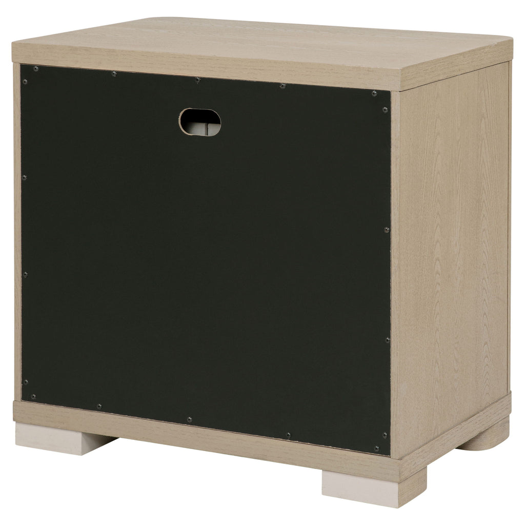 Mirador - 2 Drawer Nightstand Bedside Table - Natural