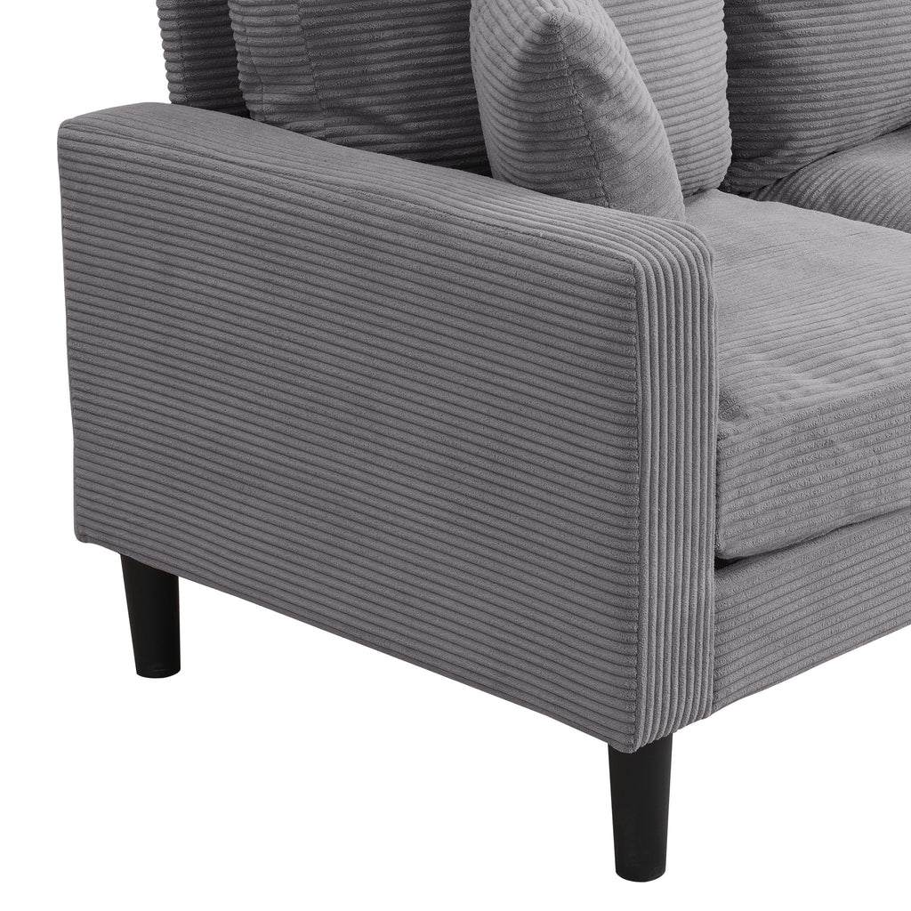 High Resilience Loveseat Sofa With Wooden Frame