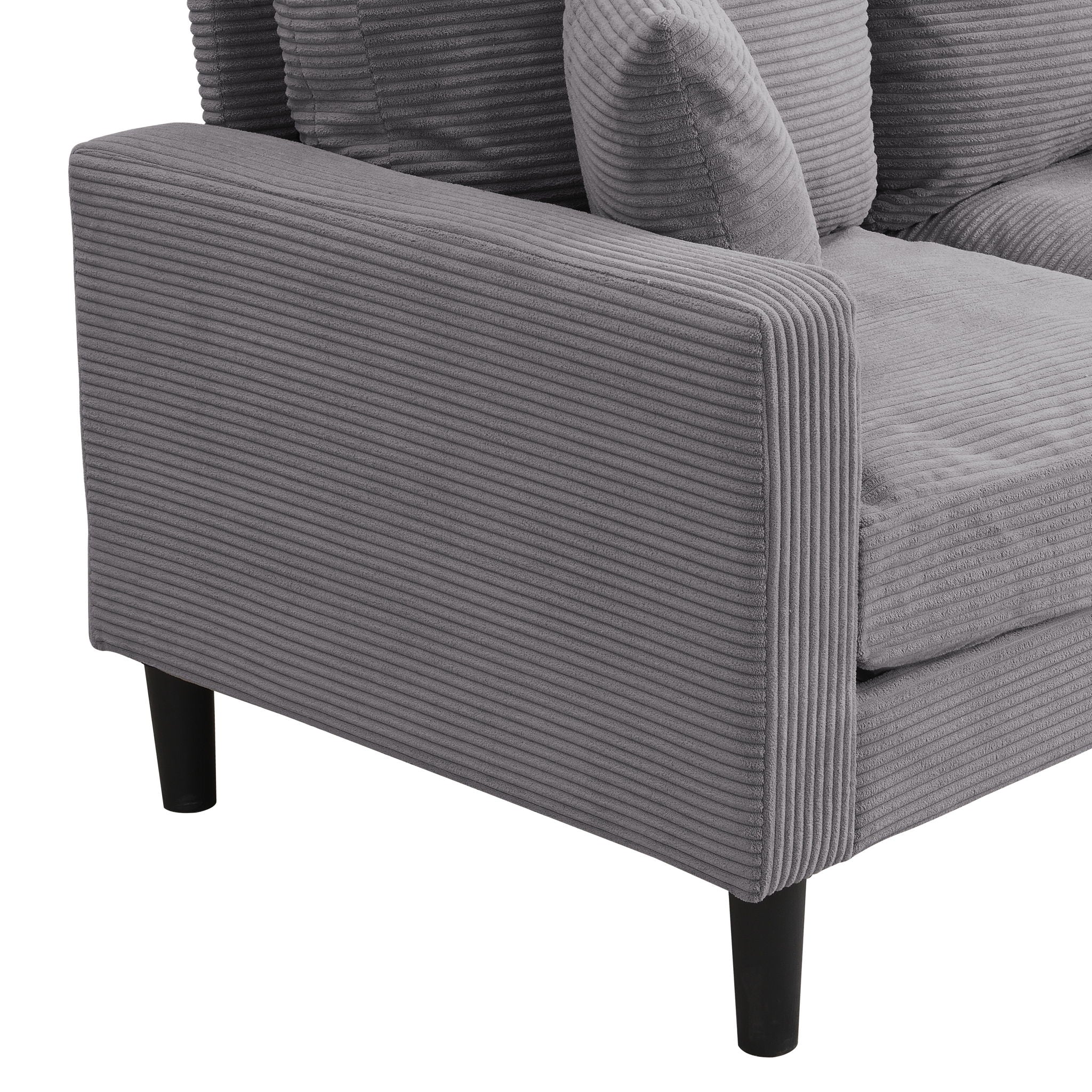 High Resilience Loveseat Sofa With Wooden Frame