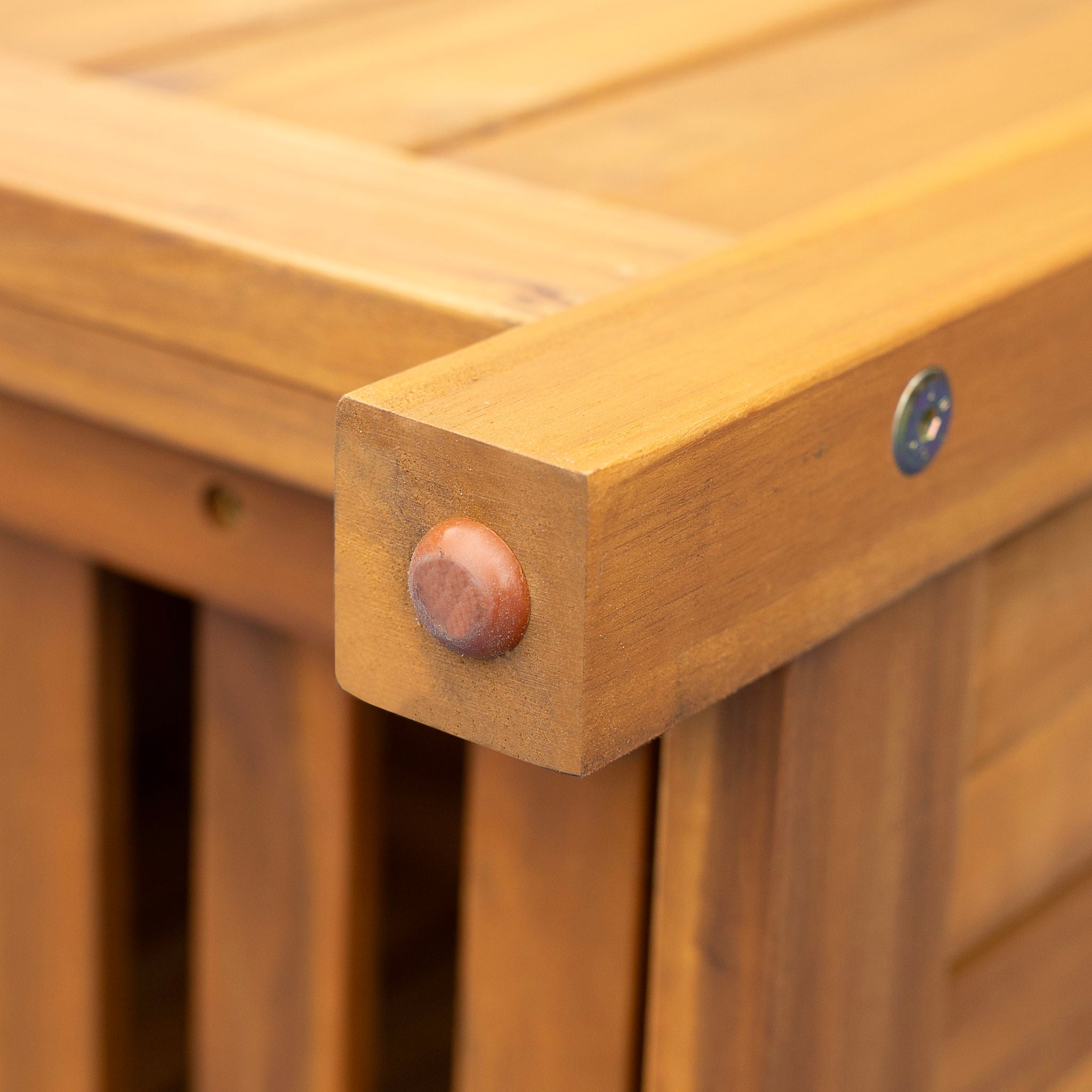 Portside - Wooden Deck Box 30 Gallons Storage Bench - Teak