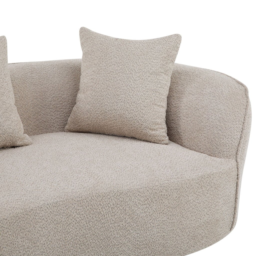 Elegant Curved Sectional Sofa With Full Foam Comfort