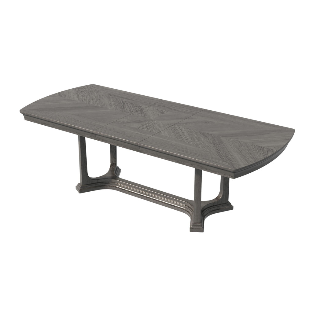 Arcus - Rectangular Dining Table With Butterfly Leaf - Charcoal Gray